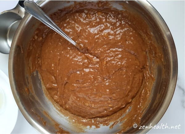 Chocolate banana chocolate chip bread batter