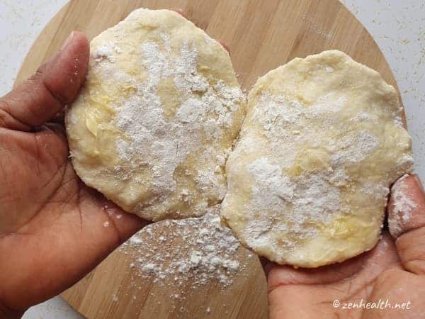 Buttered floured roti