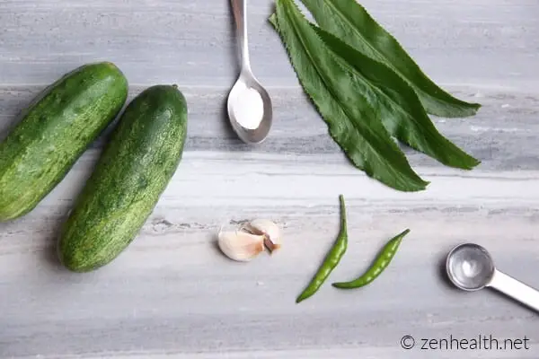 Ingredients for cucumber chow