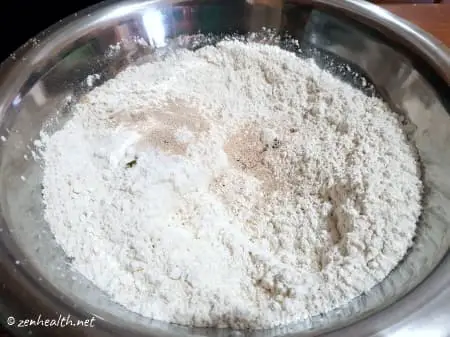 dry ingredients for dough