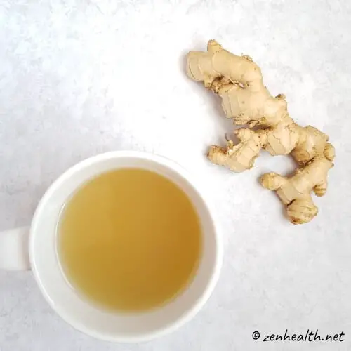 Ginger tea with ginger