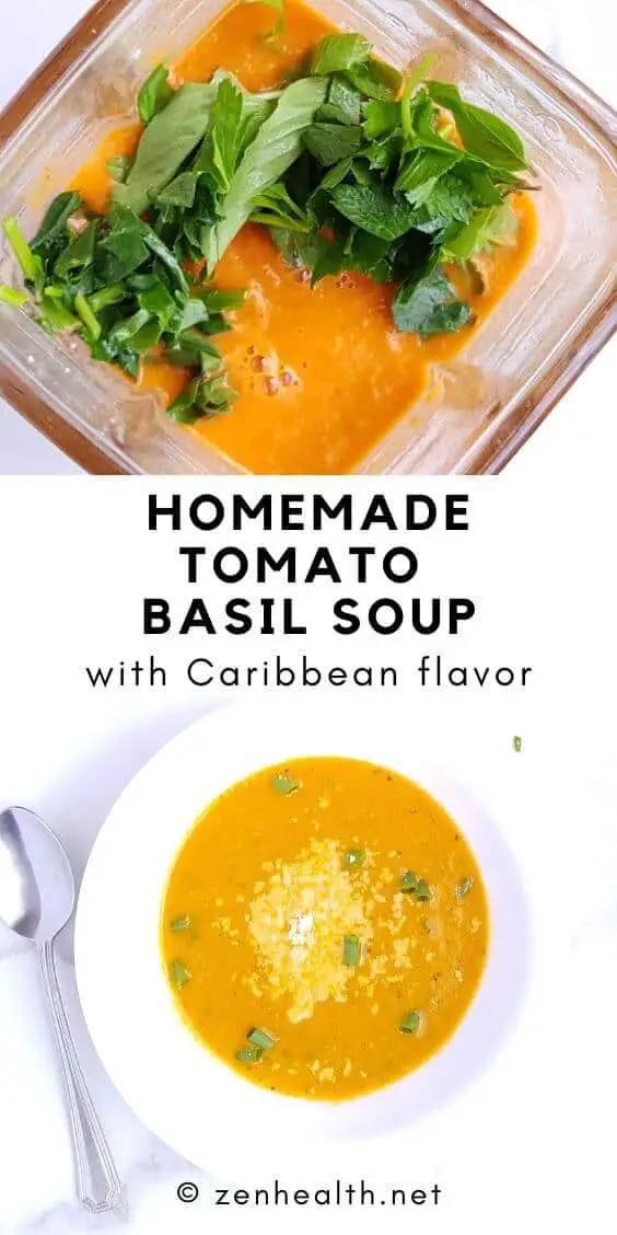 How to make homemade tomato basil soup #tomatobasilsoup #tomatosoup