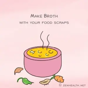 Make broth with your food scraps