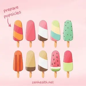 Prepare popsicles to reduce food waste