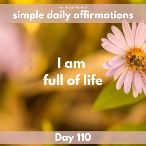 Simple daily affirmations: Day 110