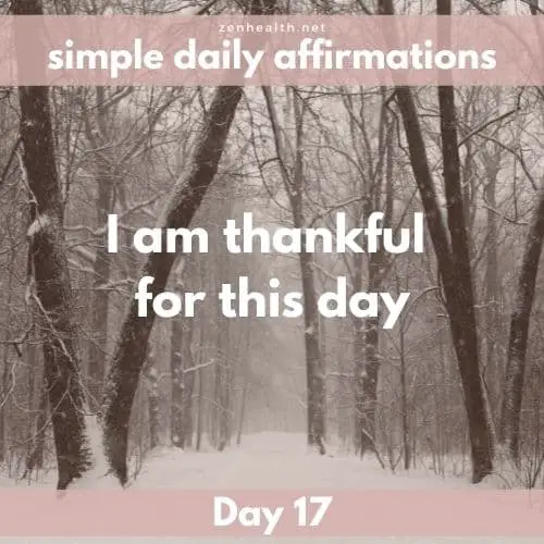 Simple daily affirmations: Day 17