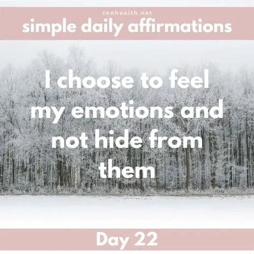 Simple daily affirmations: Day 22