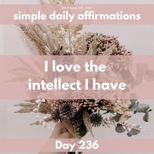 Simple daily affirmations: Day 236