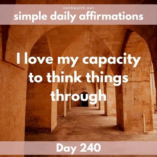 Simple daily affirmations: Day 240