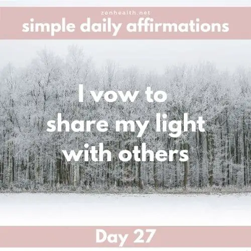 Simple daily affirmations: Day 27