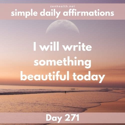 Simple daily affirmations: Day 271