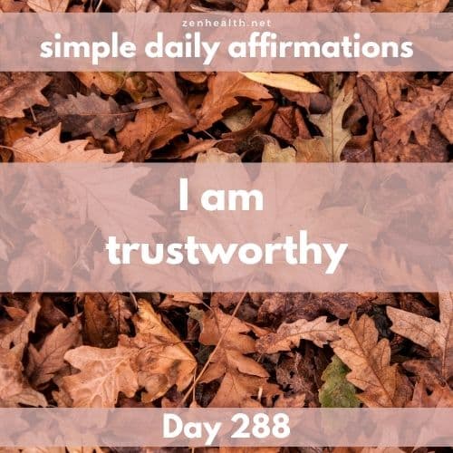 Simple daily affirmations: Day 288