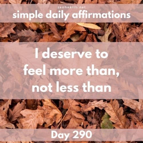 Simple daily affirmations: Day 290