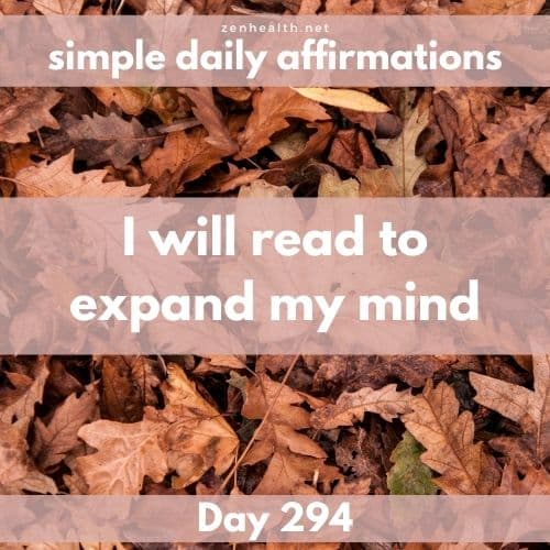 Simple daily affirmations: Day 294