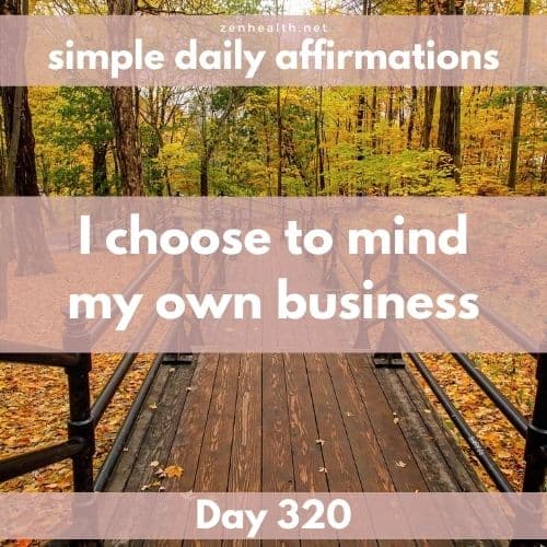 Simple daily affirmations: Day 320