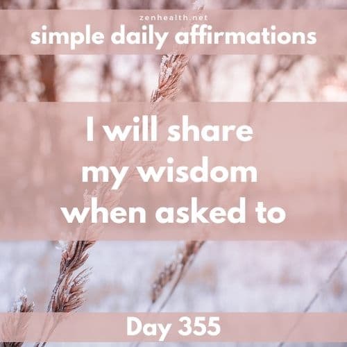 Simple daily affirmations: Day 355