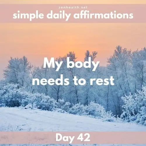 Simple daily affirmations: Day 42
