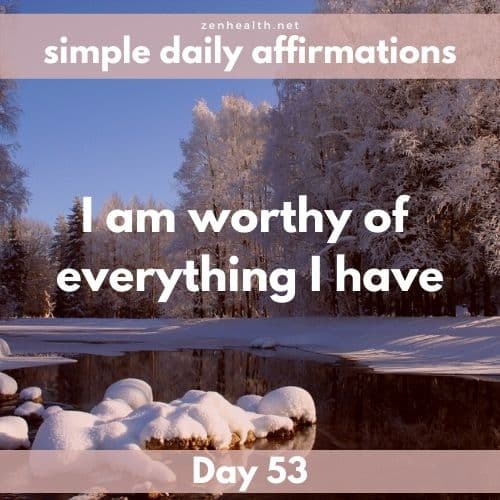 Simple daily affirmations: Day 53