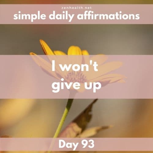 Simple daily affirmations: Day 93