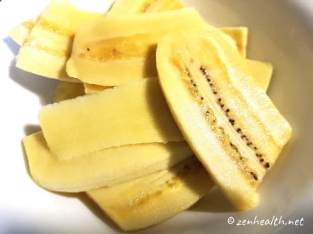 sliced plantains